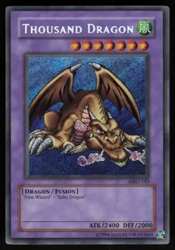 Thousand Dragon MRD-143 Metal Raiders Secret Rare Reverse Foil Error YU-GI-OH - Image 1
