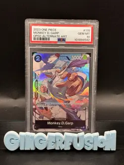 2023 ONE PIECE OP02-PARAMOUNT WAR ENG ALTERNATE ART #115 MONKEY D. GARP PSA 10 - Image 1
