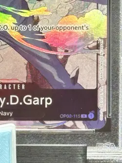 2023 ONE PIECE OP02-PARAMOUNT WAR ENG ALTERNATE ART #115 MONKEY D. GARP PSA 10 - Image 5