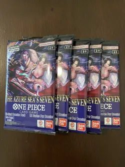 One Piece The Azure Sea’s Seven OP-14 & EB-04 Five 5 Booster Packs Lot English D - Image 1