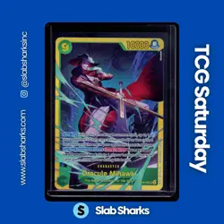 2026 ONE PIECE AZURE SEA'S SEVEN #OP14-119 DRACULE MIHAWK SECRET RARE - Image 1