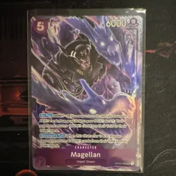 Bandai One Piece CCG Magellan OP02-085 Paramount War Super Rare Alternate Art F… - Image 1