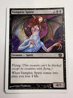 MTG Magic The Gathering Eighth 8th Edition Vampiric Spirit Rare LP - Image 1