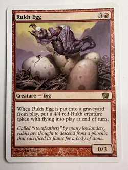 MTG Magic The Gathering Eighth 8th Edition Rukh Egg Rare LP - Image 1