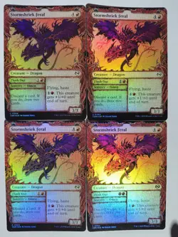 Stormshriek Feral Foil Showcase Playset Pauper Common TDM Tarkir Dragonstorm MTG - Image 1