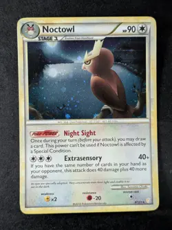 2010 Pokemon NOCTOWL #8/123 HeartGold & SoulSilver Cosmos Holo Rare English - Image 1