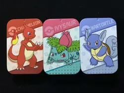 Pokemon TCG S-Chinese Travel Gift Box Mini Tin Ivysaur Wartortle Lot*3 #01 LU57 - Image 1