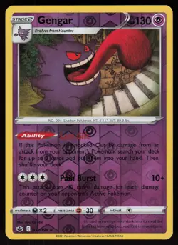 Gengar 057/198 Chilling Reign Rare Holo POKEMON - Image 1