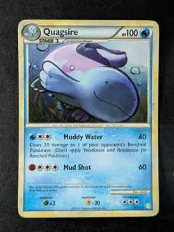 2010 Pokemon QUAGSIRE #9/123 HeartGold & SoulSilver Holo Rare English - Image 1