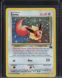 2000 Pokemon Black Star Promo Holo #11 Eevee - Image 1