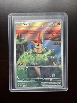 2025 Pokemon SV Black Star Promos SVP EN Victini #208 Illustration Collection - Image 1