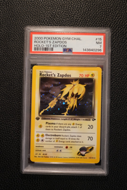 2000 POKEMON GYM CHALLENGE HOLO #15 ROCKET'S ZAPDOS PSA 7 - Image 2
