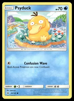 Psyduck 28/149 Common SM Base Set Pokemon Heavily Played - Image 1