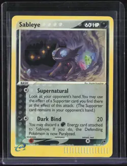 2003 Pokemon EX Sandstorm Reverse Holo #10 Sableye - Image 1
