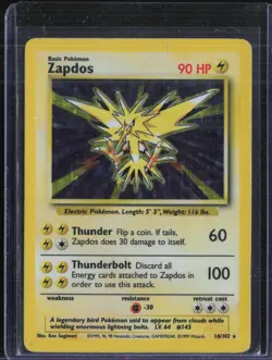 1999 Pokemon Holo #16 Zapdos - Image 1