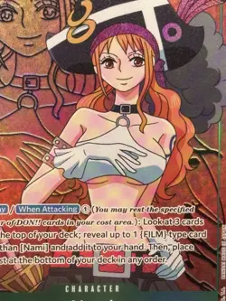 One Piece Paramount War 2023 English Nami OP02-036 SR Alt Art PSA 10 - Image 2