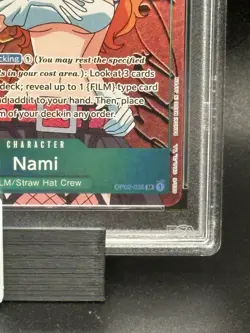 One Piece Paramount War 2023 English Nami OP02-036 SR Alt Art PSA 10 - Image 5