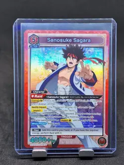 Union Arena CCG Rurouni Kenshin Sanosuke Sagara UE11BT/RNK-1-077 Super Rare - Image 1