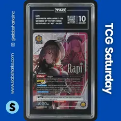 2025 UNION ARENA GODDESS OF VICTORY NIKKE RAPI SUPER RARE ALT ART TAG 10 - Image 1