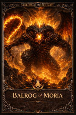 Balrog of Moria (LOTR) Refractor MR. Cards Custom - 1/1 Signed Limited Art Card - Image 3