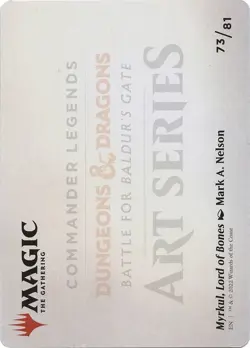 Brand New - Myrkul, Lord of Bones Art Card (73/81) - Baldurs' Gate - Image 2