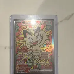 Pokemon Meowth V Full Art Holo Rare Card 172/200 2022 English TCG - Image 1