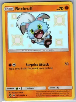 Rockruff SV23/SV94 Hidden Fates: Shiny Vault - Pokemon Card - NM - Image 1
