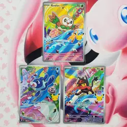 Rowlett 043 + Litten 044 + Popplio 045 - First Partner Pokemon Cards #L532 - Image 1