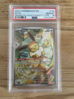 Eevee SVP 173 Pokemon Center Stamped Prismatic Evolutions - PSA 10 Gem Mint - Image 1