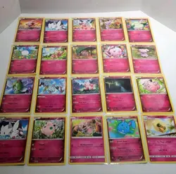 PINK Pokemon TCG Cute Fairy Lot | 20 Unique Cards | No Duplicates | XY + S&M Era - Image 1