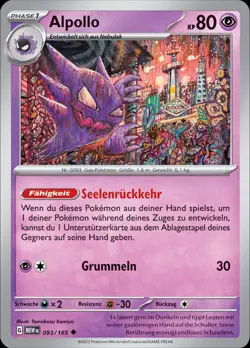 Pokemon Karten 151 Alpollo 093/165 Deutsch - Image 1
