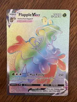 Pokemon Flapple VMAX 164/163 Swsh05: Battle Styles Secret Rainbow Rare Holo Card - Image 1