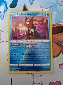 Pokemon TCG Radiant Greninja Holo Card Astral Radiance 046/189 - Image 1