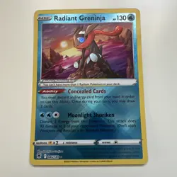 Pokemon TCG Radiant Greninja Holo Card Astral Radiance 046/189 - Image 1