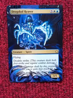 Drogskol Reaver 655 MTG Foundations Hand Painted Borderless Extended Altered Art - Image 1