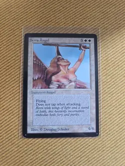 Magic The Gathering Serra Angel Beta Moderate Condition - Image 2