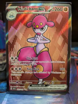 Medicham ex 161/142 Stellar Crown Full Art Ultra Rare Holo Pokemon TCG MINT - Image 1