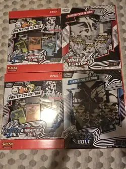 *LOT OF 10* (5) Black Bolt + (5) White Flare Poster + Binder Sam's Club Bundle - Image 1