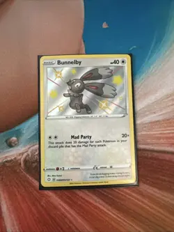 Bunnelby Shiny Rare Pokemon TCG Shining Fates SV097/SV122 - Image 1