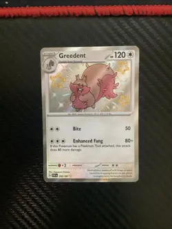Greedent - SV: Paldean Fates 206/091 Pokemon Card NM - Image 1