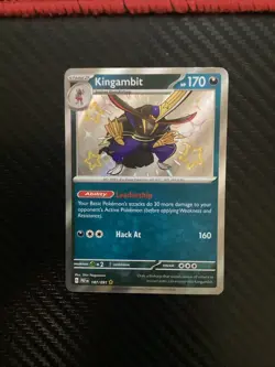 Pokemon TCG Kingambit Scarlet & Violet: Paldean Fates 187/091 Holo Shiny Rare NM - Image 1