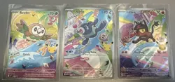 Pokemon First Partner Illustration Collection Series 1 Alolan Starters Promo Set - Image 1