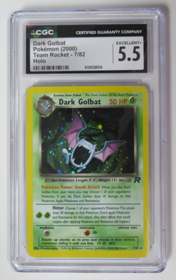2000 Pokemon Team Rocket Gark Golbat Holo 7/82 CGC 5.5 - Image 1