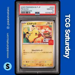 2025 POKEMON MCDONALD'S PROMO JP #020 PIKACHU PSA 10 - Image 1