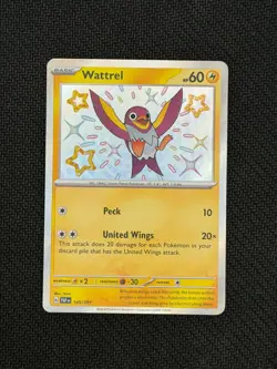 Pokemon TCG Scarlet & Violet Paldean Fates Wattrel Holo 145/091 - Image 1