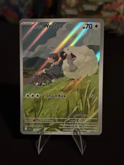 Pokemon TCG Hop's Wooloo 170/159 Journey Together Illus. Rare Holo 70 HP Eng - Image 1