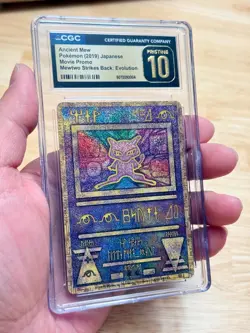 CGC 10 PRISTINE POKEMON 2019 ANCIENT MEW MOVIE PROMO MEWTWO STRIKE BACK psa 10 - Image 1