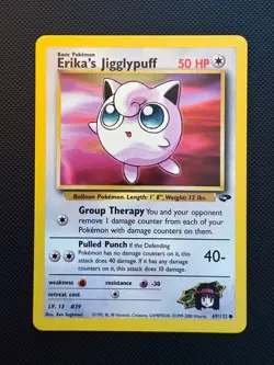 Vintage Pokemon TCG - Erika’s Jigglypuff 69/132 - Gym Challenge - LP - Image 1