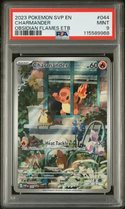 Charmander Obsidian Flames Etb Pokemon En-Sv Black Star Promo SVP044 PSA 9 - Image 1