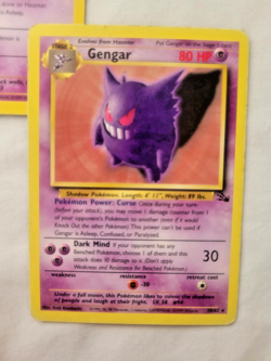 1999 Pokemon Evolution 3 Lot Rares! Gastly Haunter & Gengar Fossil Set LP/MP - Image 3